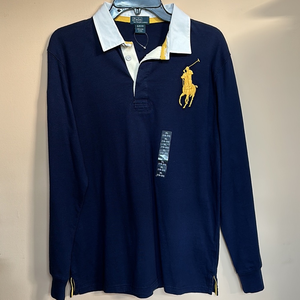Polo by Ralph Lauren Boys Cotton Signature Big Pony Long-Sleeve